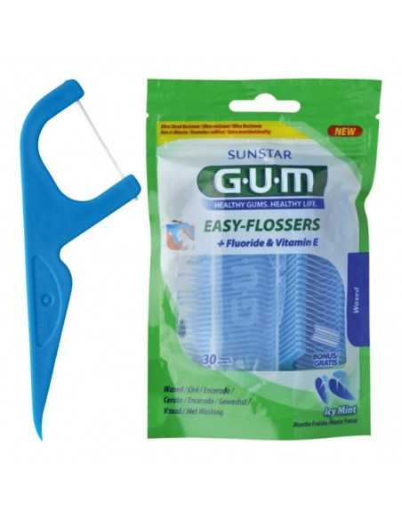 Зубна нитка з фторидом GUM EASY FLOSSERS VIT-E, 30 шт.