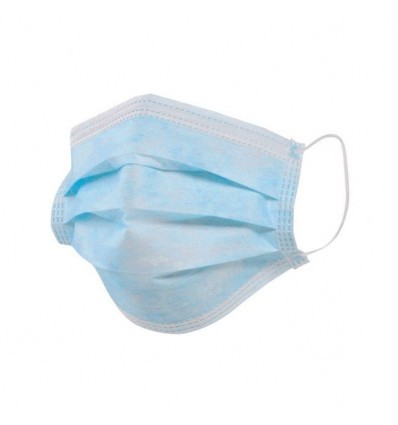 Маска медична одноразова тришарова на резинці, 5 шт./уп.
