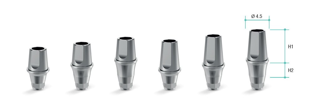 Прямий титановий абатмент Bauers, 4.5х1.5х4.0