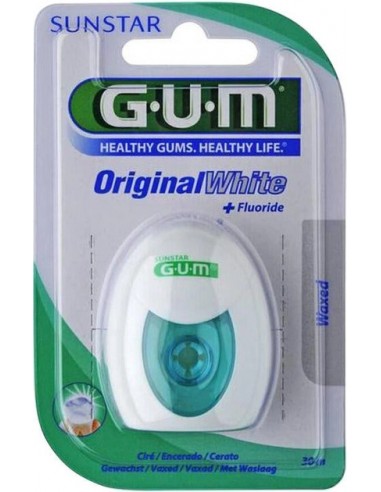 Зубная нить вощеная с фторидом GUM...
