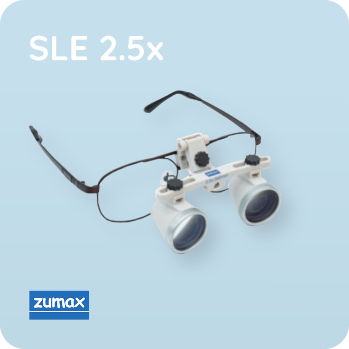 SLE 2.5x Бинокулярні лупи, титанова оправа | Zumax