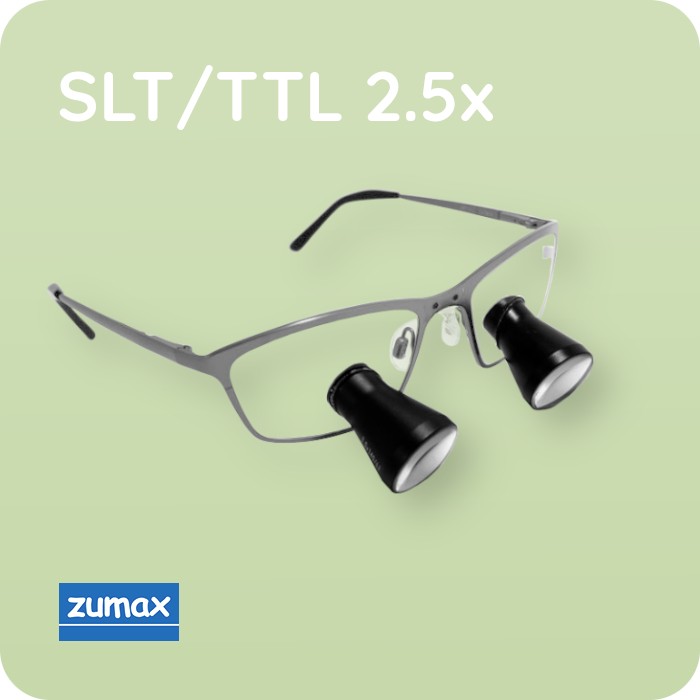 SLT (TTL) 2.5x Бинокулярні лупи, титанова оправа | Zumax