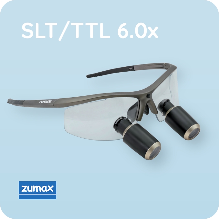 SLT (TTL) 6.0x Бинокулярные лупы, спортивная оправа | Zumax