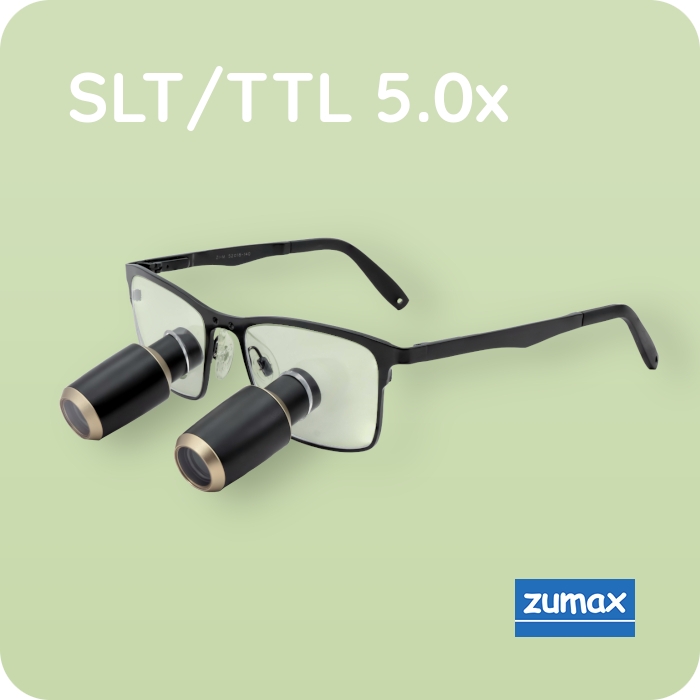 SLT (TTL) 5.0x Бинокулярні лупи, титанова оправа | Zumax