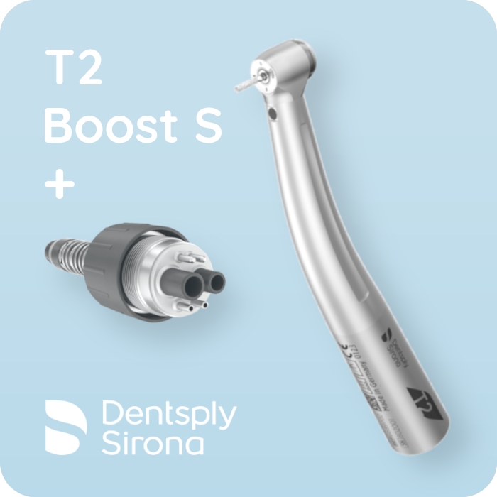 T2 Boost S Наконечник турбінний + Швидкоз'ємне з'єднання R (LED) | Dentsply Sirona